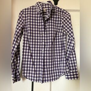 J.Crew purple gingham button down